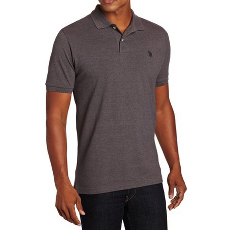 Men's Solid Polo Shirt with Small Logo