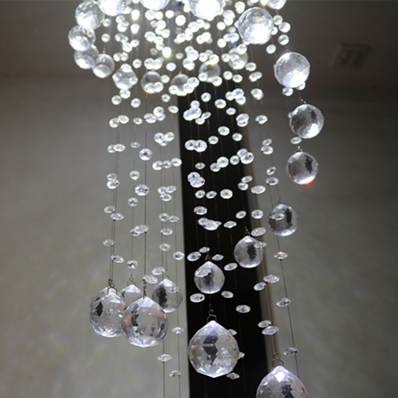 Conference Room Luxury Clear Crystal Hanging Ceiling Lamp