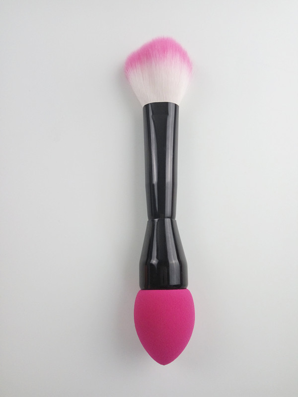 Portable Design Double Ended Sponge&Blush Brush