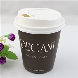 Customize Hot Drink Disposable Double Wall Paper Cup with Lid/Cover