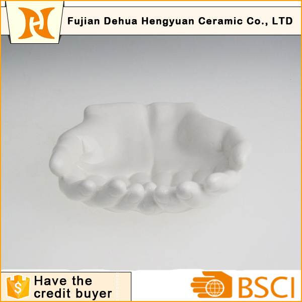 Customized Ceramic Hand Shape Craft for Home Decoration