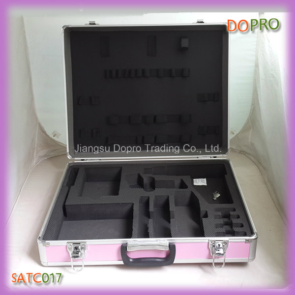 Cheap Wholesale Pink Color Women Tool Boxes with EVA Insert (SATC017)