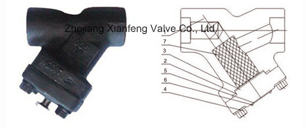 API Standard 800lb Forged Steel A105 Welding Y Type Strainers