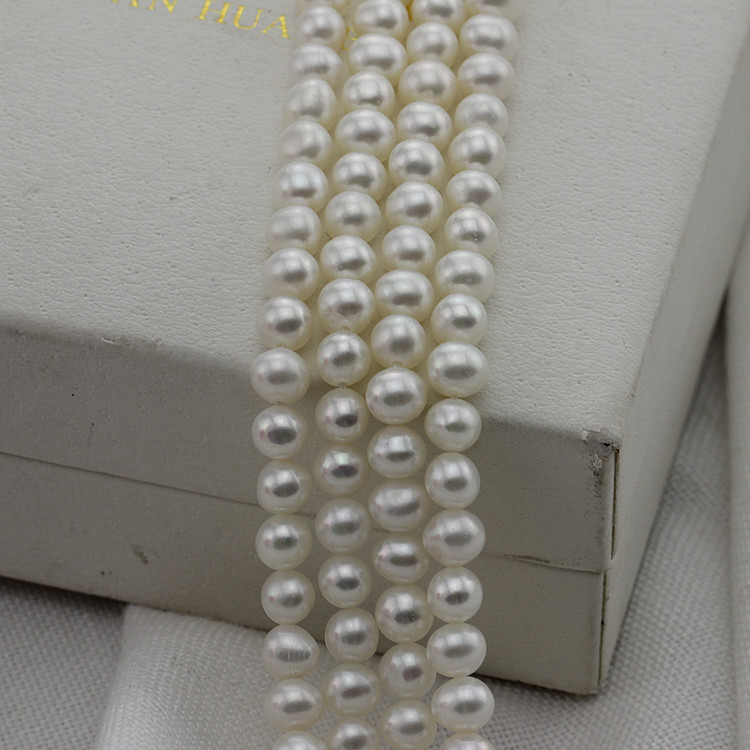 4mm Mini Size Natural Cultured Real White Pearl Bead String