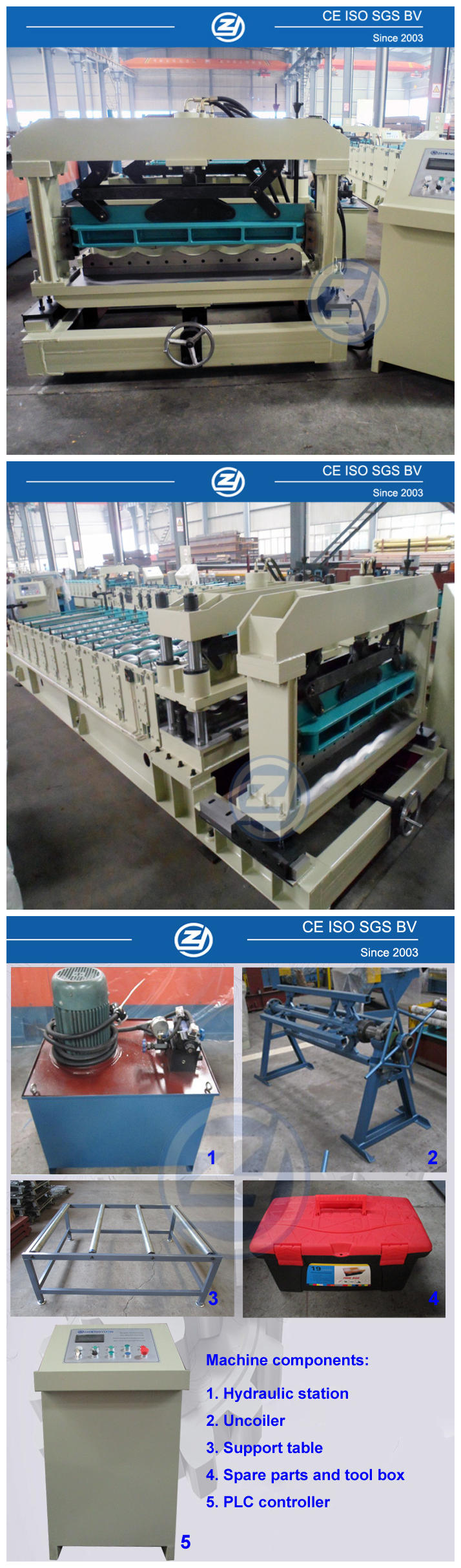 Colored Steel Tile Roll Forming Machine