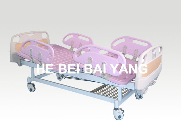 (A-65) Movable Double Function Manual Bed with PE Bed Head