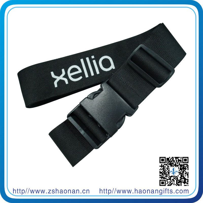 Custom Screen Printed Plastic Connection Luggage Strap Belt for Travel