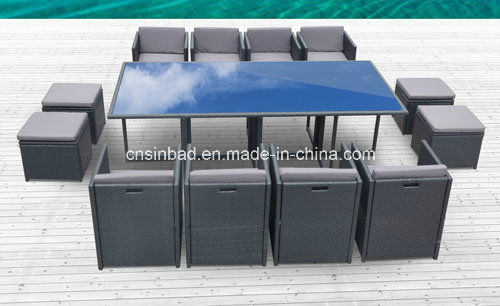 Dining Set for Outdoor with Aluminum / SGS (8219-5 BLACK)