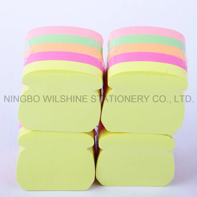 Custom Fluorescent Sticky Note in Different Shaped Paper Cube (SN010)