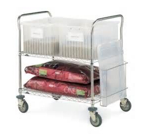 NSF Adjustable Chrome Metal Service Trolley for Hospital (TR904590A2CW)