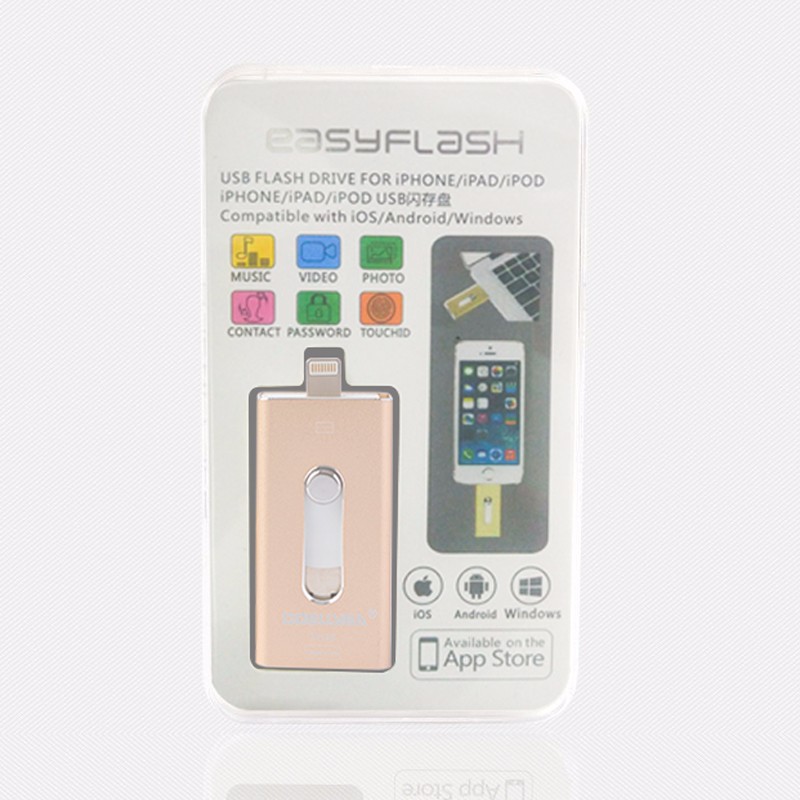 16GB OTG Flash Memory Metal OTG USB Pendrive for iPhone