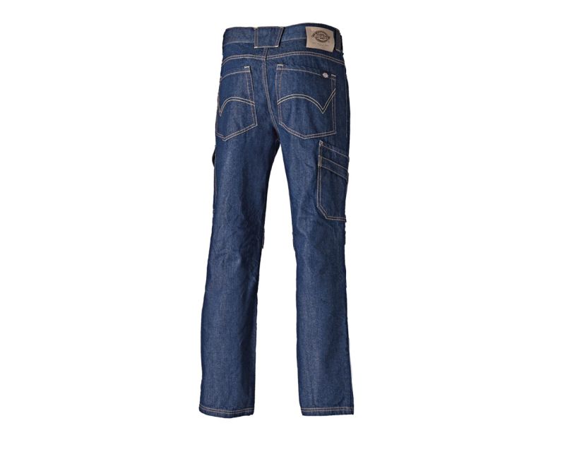 Mens Washable Workwear Cotton Cargo Jeans