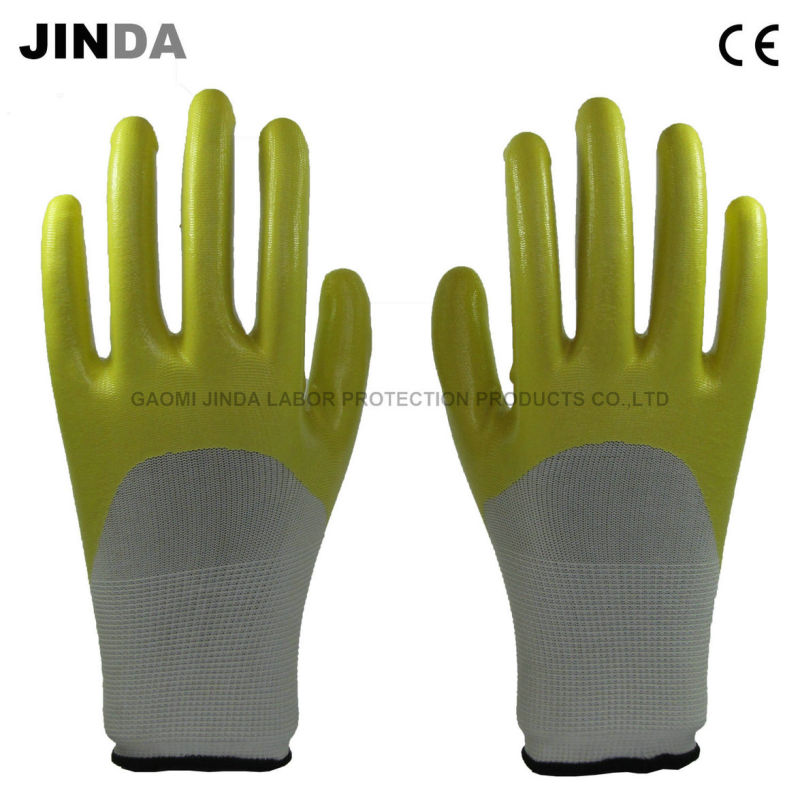 Nitrile Coated Labor Protective Work Gloves (NH001)