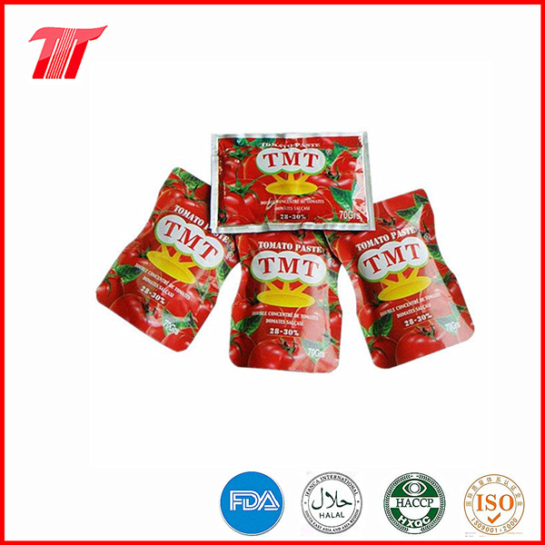 Organic Sachet Tomato Paste Fine Tom Brand for Dubai Market