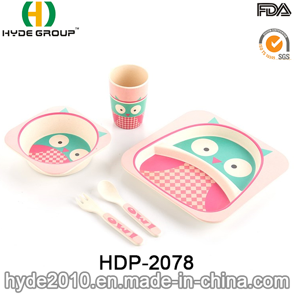 Assorted Styles Bamboo Fiber Kids Tableware Sets (HDP-2078)