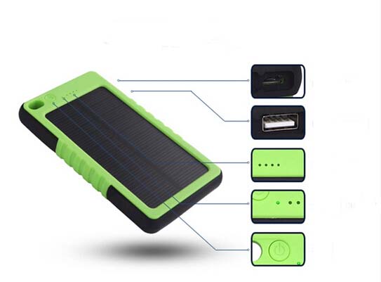 5000mAh USB Power Bank Waterproof Mobile Phone Solar Charger