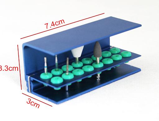 Rj122 Dental 16 Hole Bur Stand with Silicone Ring