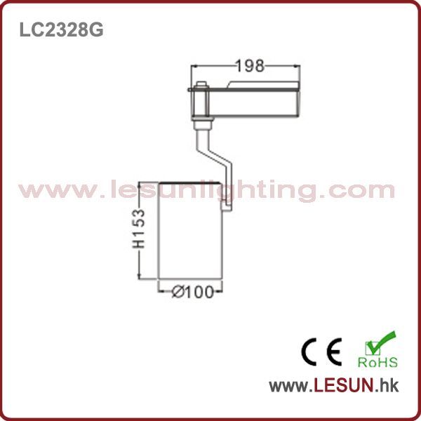 Hot Sales 20W White/Black COB Track Light for Museum LC2320g