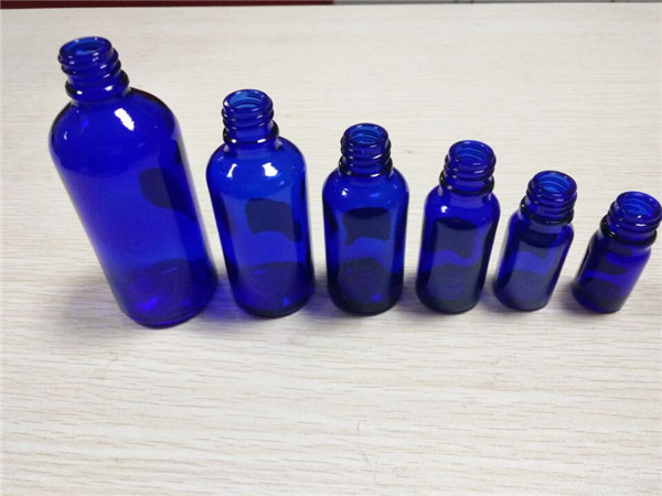 5ml, 10ml, 20ml, 30ml, 50ml, 100ml Blue Color Liquid Flavor Glass Essential Oil Bottle (klc-1)