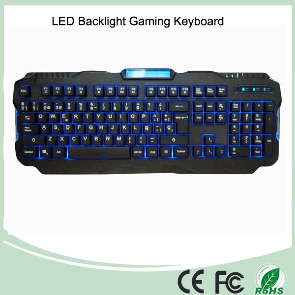 Mechanical Type Spanish Layout LED Backlit Multimedia Gaming Keyboard (KB-1901EL)