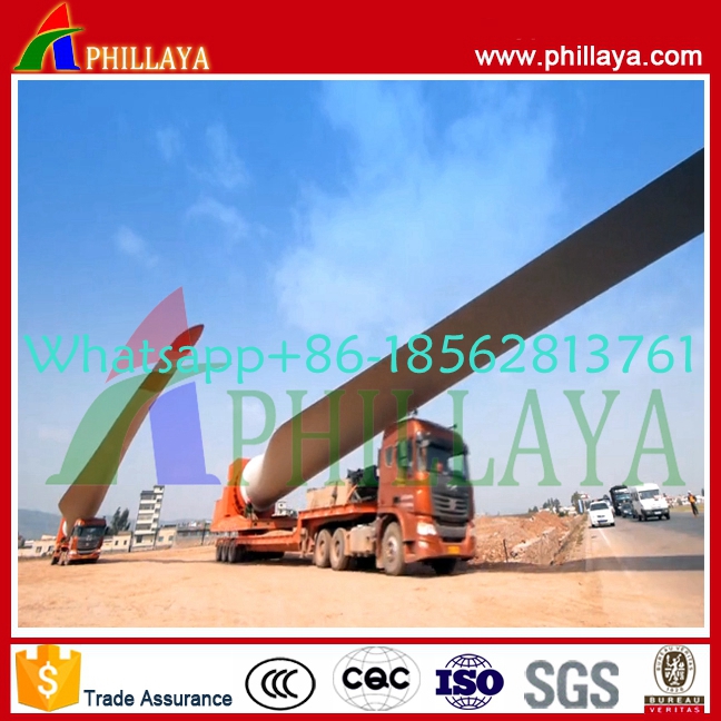 360 Degree Rotatable Wind Turbine Blade Transport Semi Trailer for Wind Generator