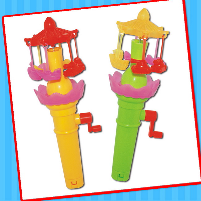 Faviate Plastic Flash Toy Mini Carousel Toy with Candy