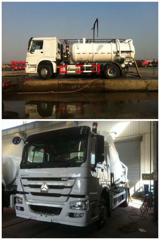 Sinotruk HOWO 4X2 Vacuum Fecal Suction Truck 8000L Sewage Suction Truck