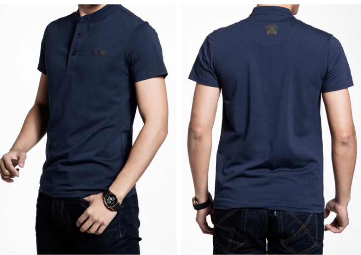 Embroidery Logo Fashion Custom Cotton Fitted Men Polo T Shirt