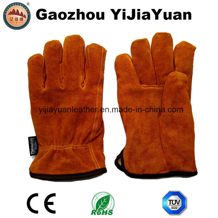 Ab Grade Cow Split Leather Winter Drivers Gloves for Driving with Thinsulate Lining