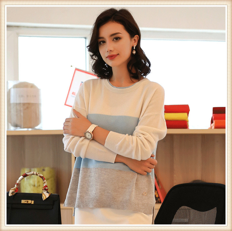 100% Mongolian Cashmere Women Long Sleeve Pullover Sweater