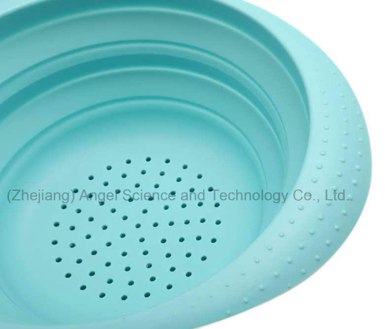 Eco-Friendly Kitchen Accessories Silicone Filter Basket to Wash Fruit and Vegetable Sk36 (L)