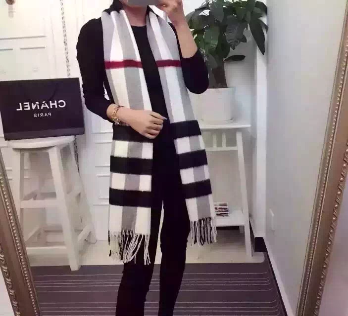 Cashmere Wool Yarn Dyed Stripe Scarf