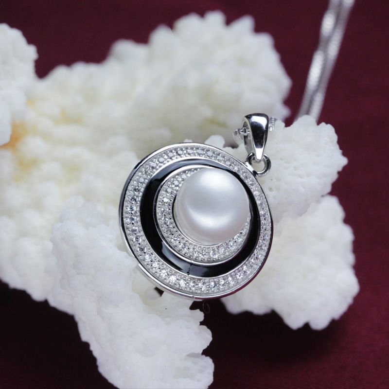 Cheap and Simple Design Pearl Pendant 9-10mm AAA Freshwater Pearl Pendants Wholesale