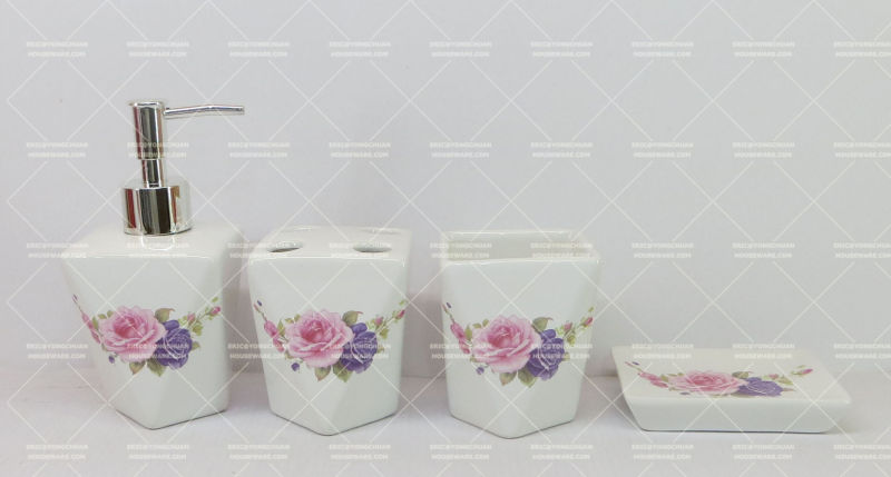 Flower Decorative Bathroom Set