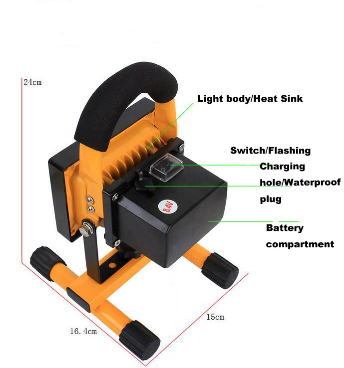 H01 Flood Light 10W Rechargeable Portable LED Outdoor Light