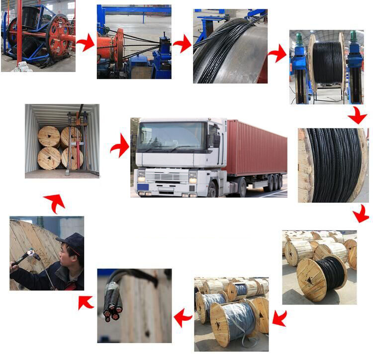 Duplex Service Drop Cable with XLPE Insulation PVC Sheath