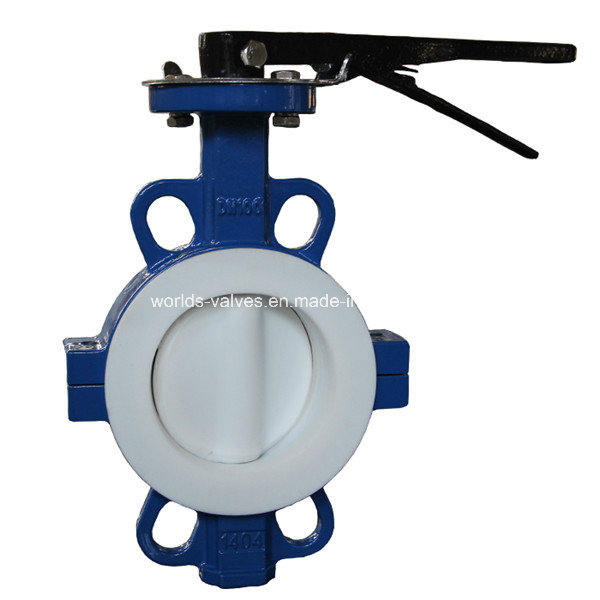 Split Body PTFE Lining Wafer Butterfly Valve with CE&ISO