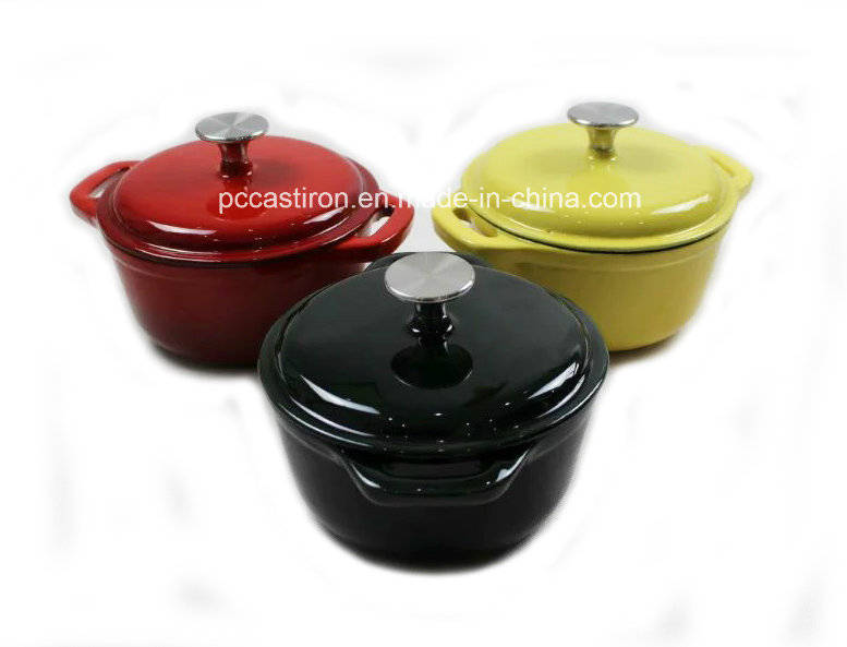 3PCS Enamel Cast Iron Cookware Set for Three Size Casserole