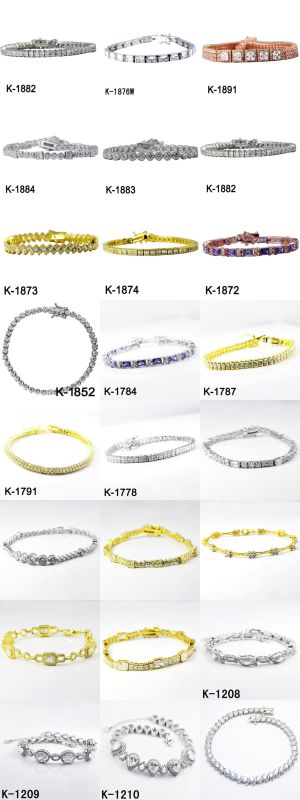 New Designs Diamond Jewellery 14k Gold Plated Bracelets.