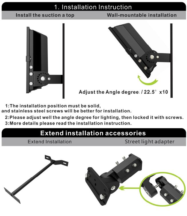 110V/220V AC 100W 10050 Lumen Philips 3030 SMD IP65 LED Floodlight with Respirator to Control Air Humidity Inside The Lamp