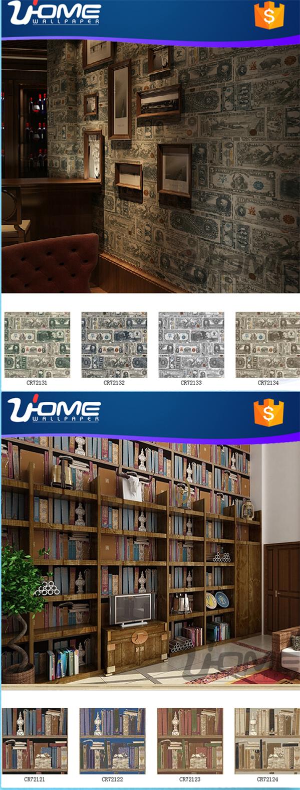 Uhome Latest 192g High Foamig Pure Paper European Vintage Wallpaper--Catherine