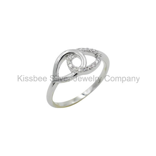 Fashion Sterling Silver Jewelry CZ Ring (KR3069)