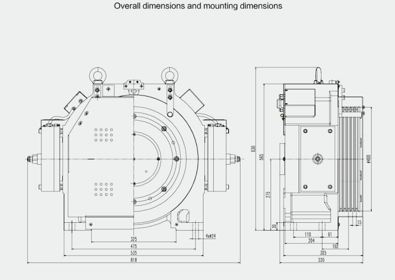 Gearless Traction Machine for Elevators (MINI 5 Series)