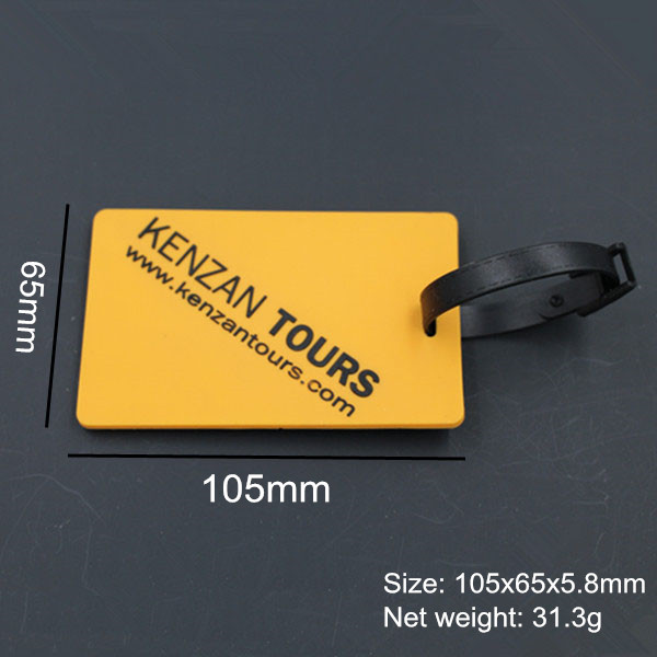 Promotion Custom Rectange Shape Soft PVC Luggage Tag