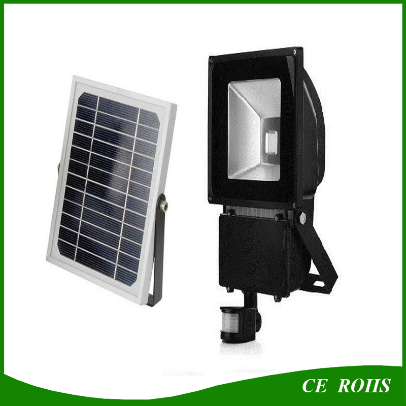 Aluminum Housing Outdoor Solar LED Flood Light with High-Capacity Battery