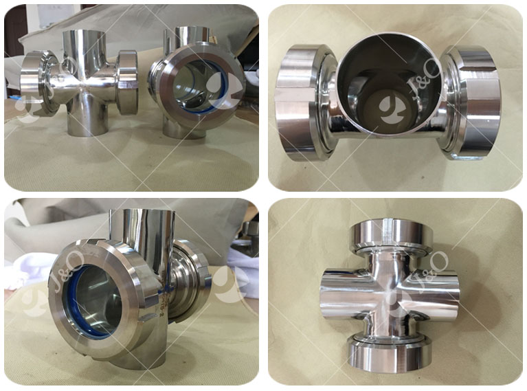 Stainless Steel Sanitary Cross Sight Glass