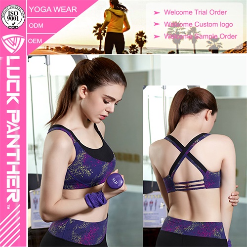 Custom Sublimated Young Ladies Sexy Yoga Sports Bra