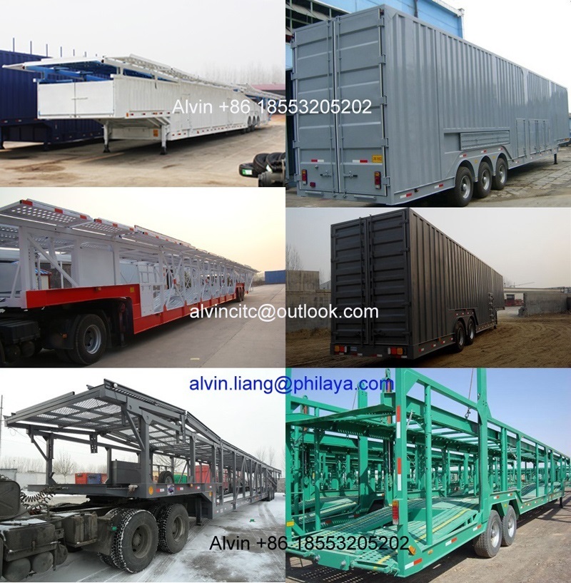 13.9m 9ton Tri-Axle Enclosed Car Transport Truck Trailer