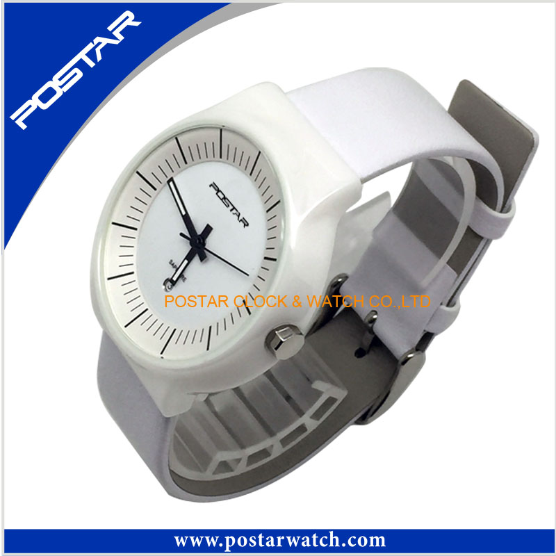 Trade Assurance High Quality Watch with Genuine Leather Band