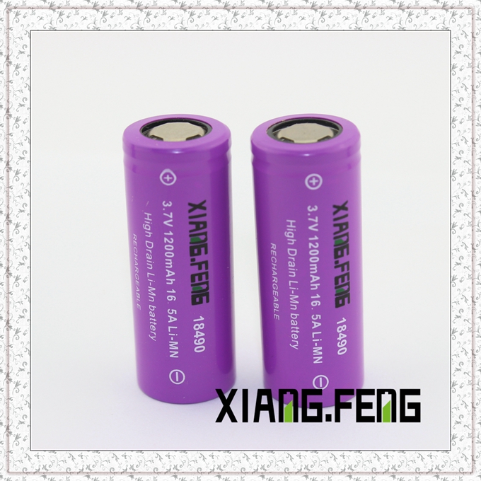 3.7V Xiangfeng 18490 1200mAh 16.5A Imr Rechargeable Lithium Battery